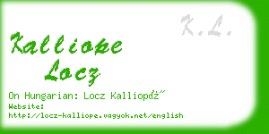kalliope locz business card